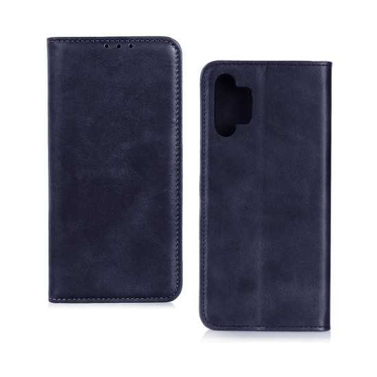 LEATHER FLIP COVER WITH INTERNAL POCKET FOR SAMSUNG GALAXY A32 5G BLUE